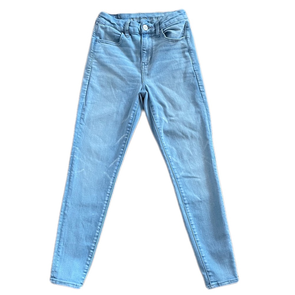 AE curve jeggings, size 4 short, light wash